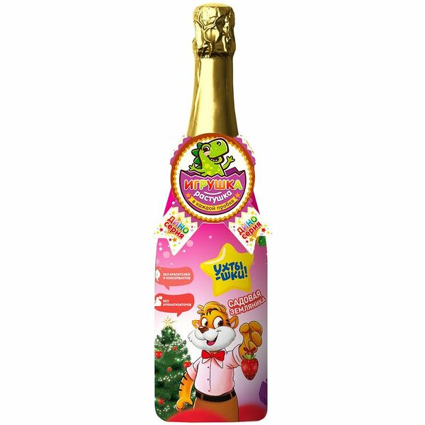 Напиток Садовая земляника яблочно-земляничный сокосодержащий газированный Ухтышки, 750мл