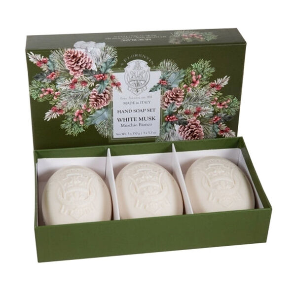 Набор мыло туалетное твердое Белый мускус La florentina 150 г 3 шт