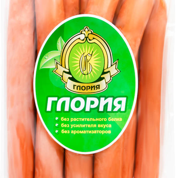 Сосиски ГЛОРИЯ Молочные, категория Б