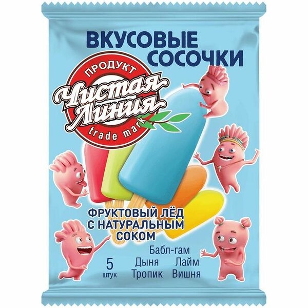 Фруктовый лёд Чистая Линия Вкусовые сосочки, 75г