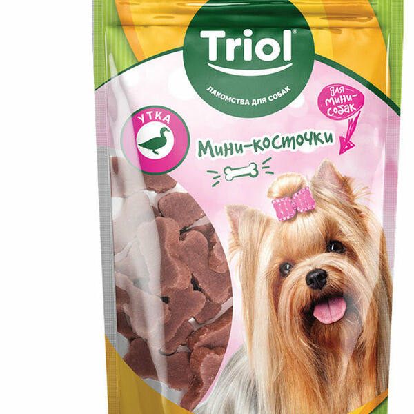 Лакомство для собак мелких пород Мини-косточки из утки ТМ Triol (Триол)