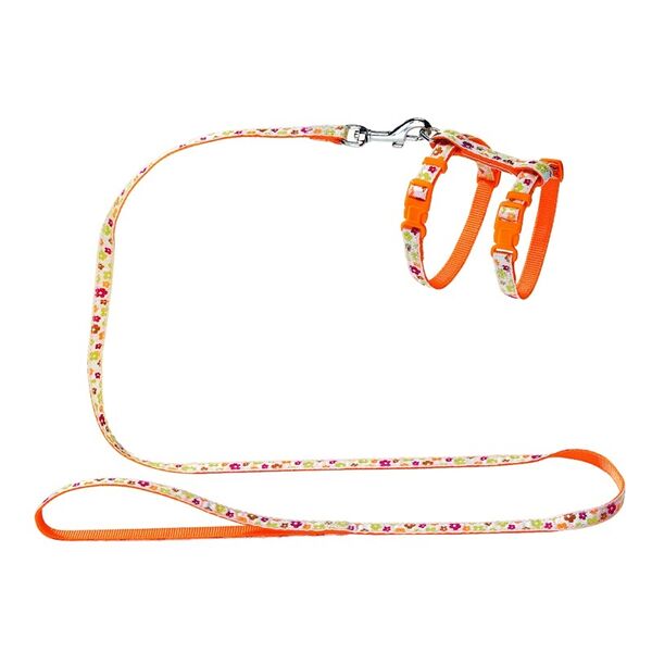 Шлейка нейлоновая Hunter Smart Seventies для кошек Оранжевый