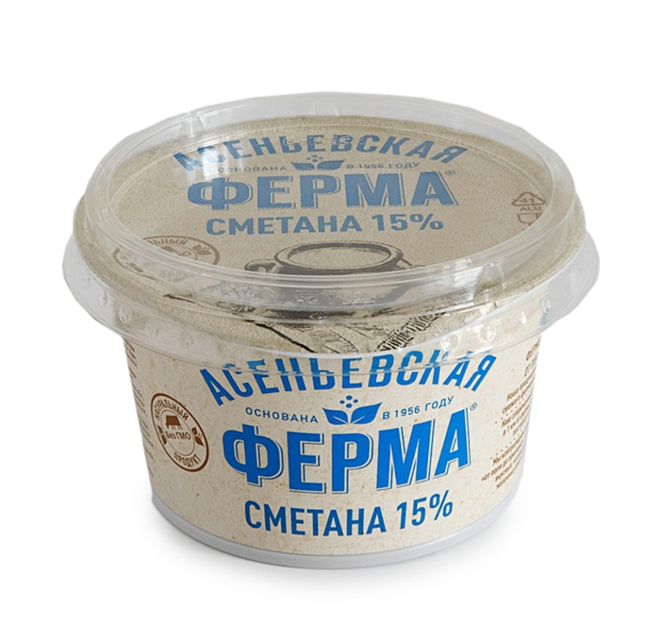 

Сметана Асеньевская Ферма 15% 180 г