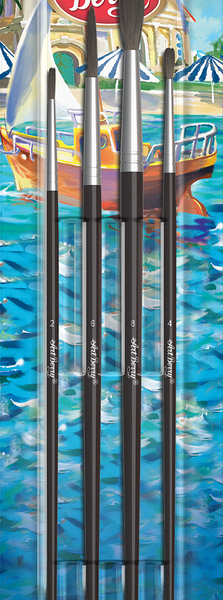 Кисти для акварели и гуаши ERICH KRAUSE ArtBerry, пони Арт. 36123, 4шт