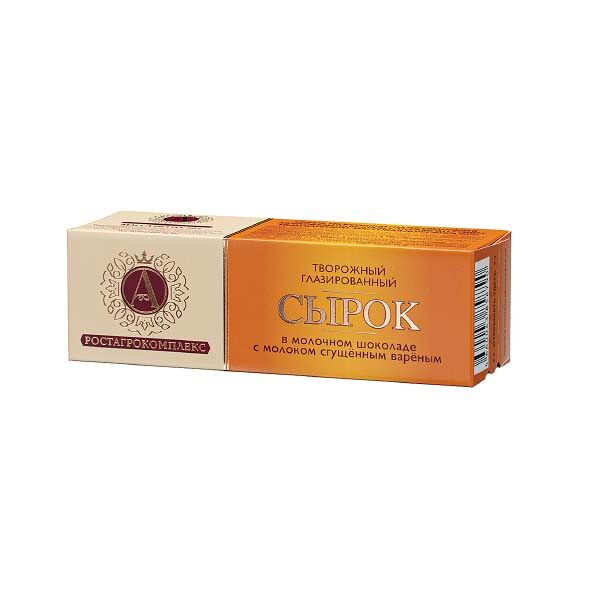Сырок творожный А.Ростагрокомплекс 26% 50гр с Сгущенным молоком карт/у