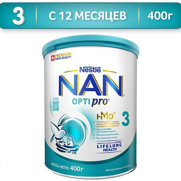 Смесь NAN 3 OPTIPRO молочная 400г