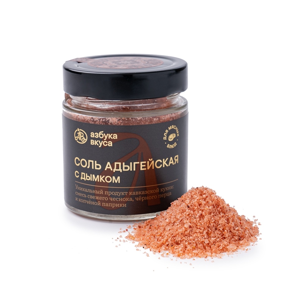 

Соль адыгейская «Азбука вкуса» с дымком 150г, Россия