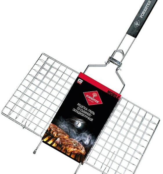 Решетка-гриль Forester BQ-S02 съемная ручка 22*44см