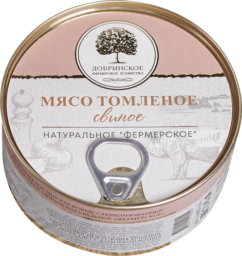 

Мясо Добринское фермерское хозяйство Фермерское томленое свиное 325 г