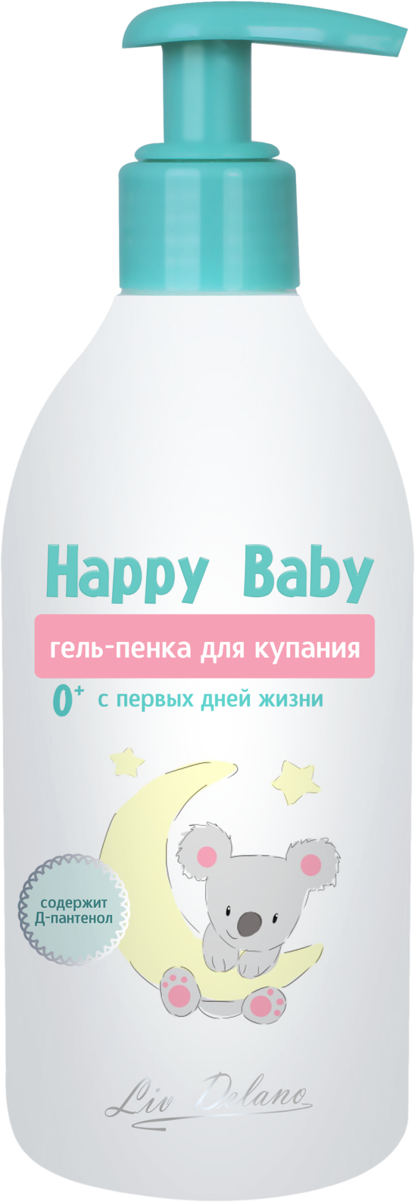 

Гель-пенка детская для купания LIV DELANO Happy baby с первых дней жизни, 300 г