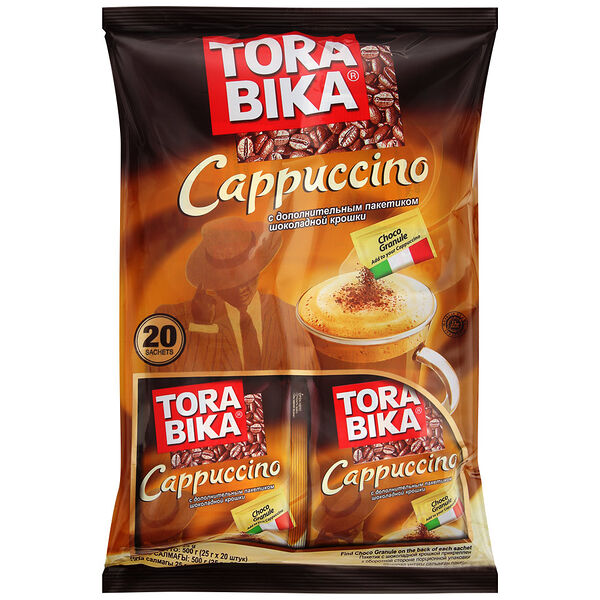 Напиток кофейный растворимый Tora Bika Cappuccino, 20 пакетов