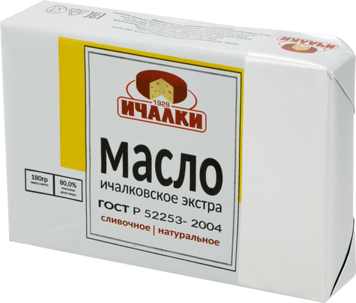 

Масло сливочное Ичалки Ичалковское Экстра 80% 180 г