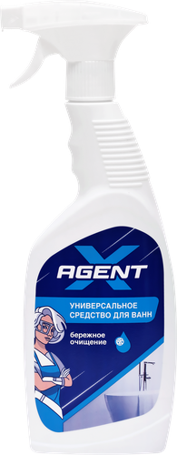 

Средство для чистки ванн Agent X универсал, 600мл