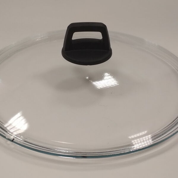 Крышка из боросиликатного стекла д260мм с бакелитовой ручкой Арт G 260