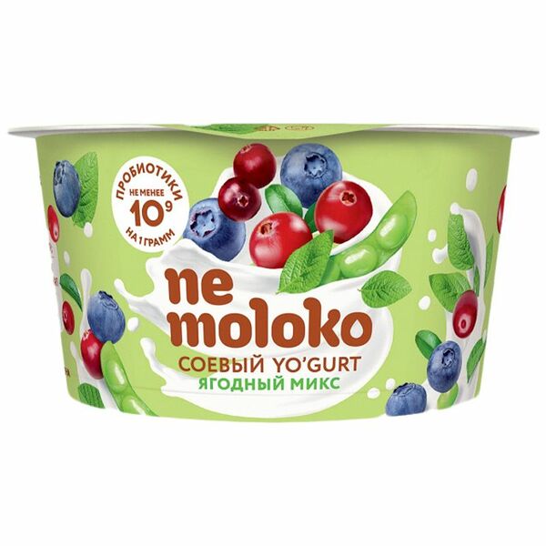 Продукт соевый Nemoloko Yogurt ягодный микс обогащённый для детского питания