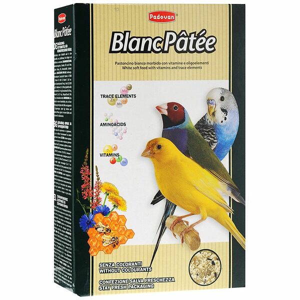 Корм для птиц PADOVAN Blanc Patee нежный с медом при линьке