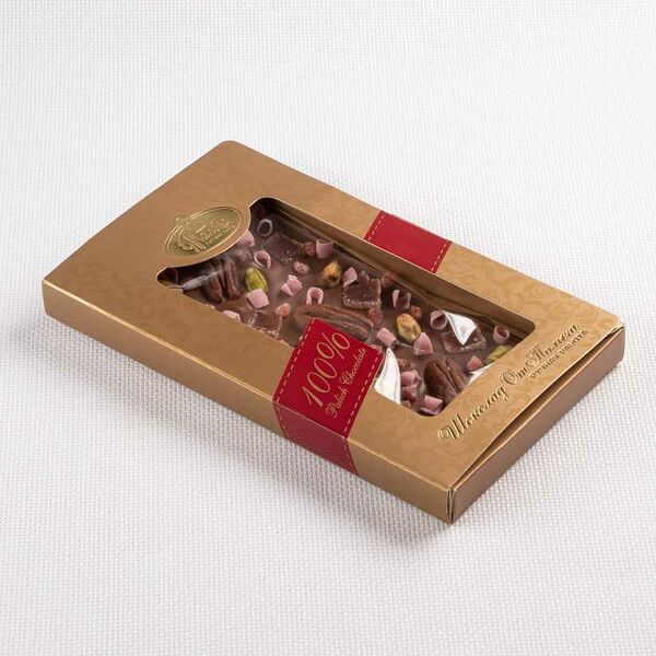 Шоколадная плитка Фисташка и Пекан в молочном шоколаде 70 г