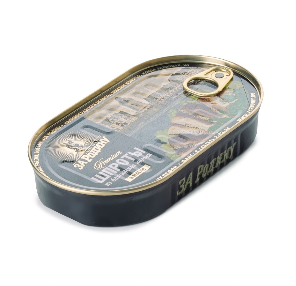 

Шпроты За Родину в масле из балтийской кильки, 175 г