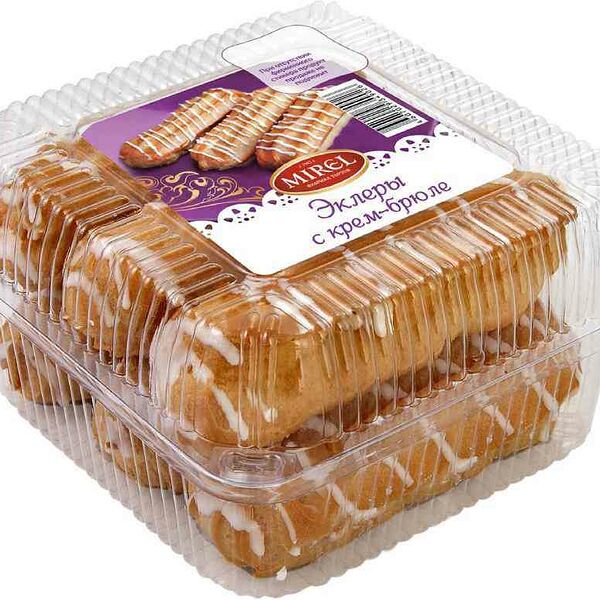 Пирожные эклеры Mirel крем-брюле