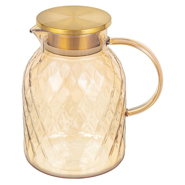 Кувшин Elan Gallery Crystal Glass с металлической крышкой, 1,8 л, стекло