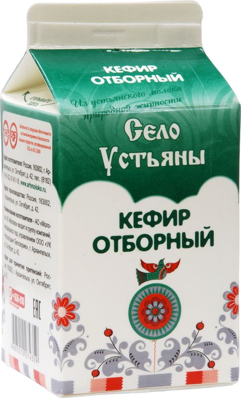 

Кефир Село Устьяны отборный 3.4-4.5% 450 мл