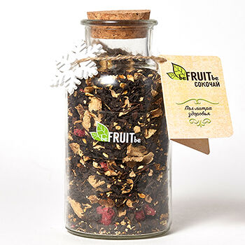 Чай черный с кусочками имбиря апельсина и малины ТМ beFRUITbe (биФРУТби)