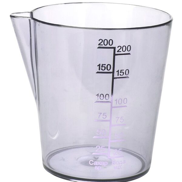 Емкость мерная для продуктов 0,2л натуральный