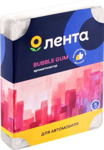 

Ароматизатор автомобильный Лента City Bubble gum, под сиденье, Арт. 10210