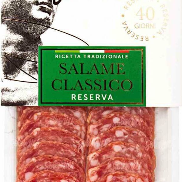 Колбаса сыровяленая Салями Solemici Classico Reserva, нарезка