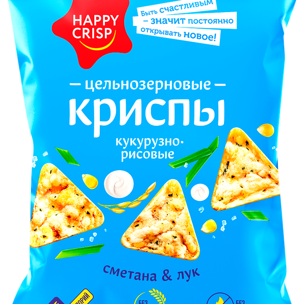 Чипсы Happy Crisp сметан-лук