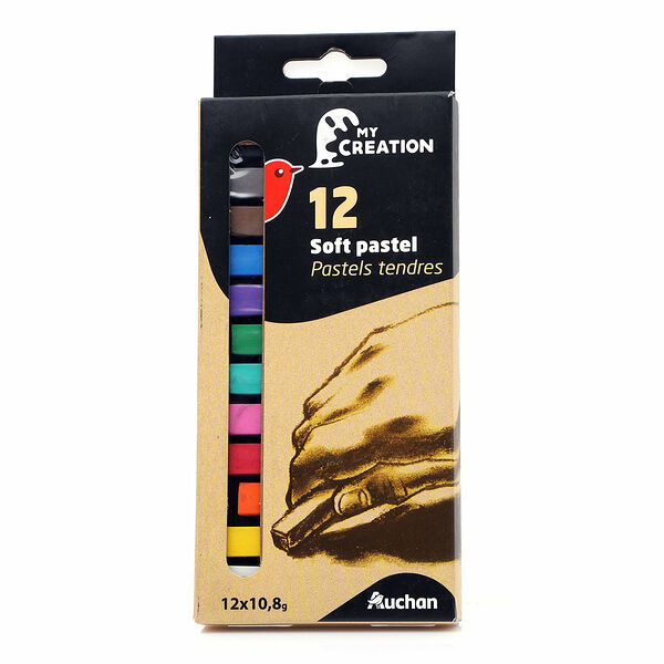 Пастель мягкая АШАН Красная птица, 12 цветов