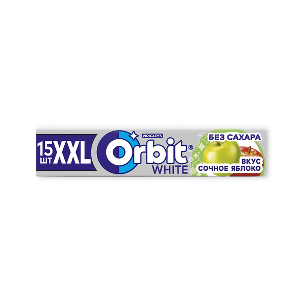 Резинка жевательная Orbit White Сочное яблоко XXL 20,4 г
