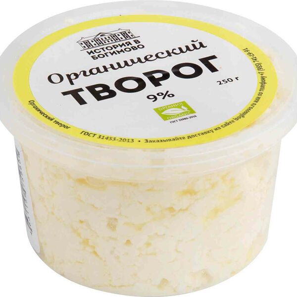 Творог История в Богимово Органический 9%