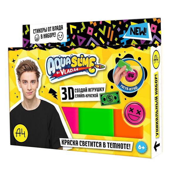 Набор Aqua Slime для изготовления фигурок из цветного геля by Влад А4, Россия