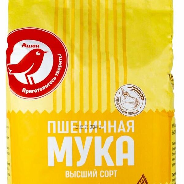 Мука Ашан Красная Птица пшеничная