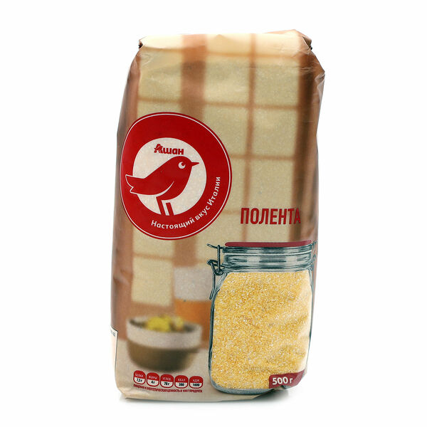 Крупа кукурузная АШАН Красная птица Полента