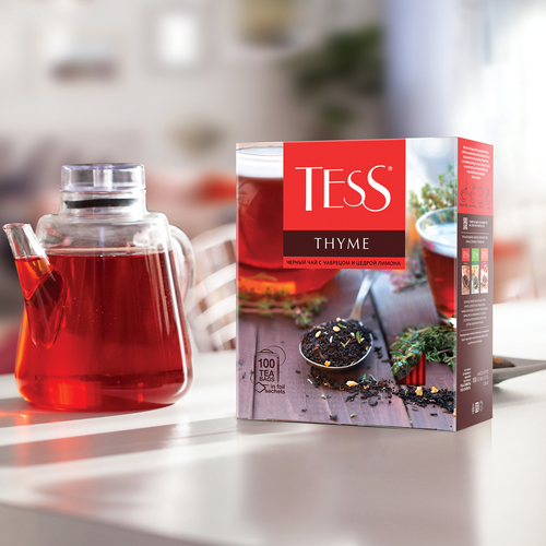 

Чай Tess Thyme черный с чабрецом и цедрой лимона 100 пакетиков 150 г
