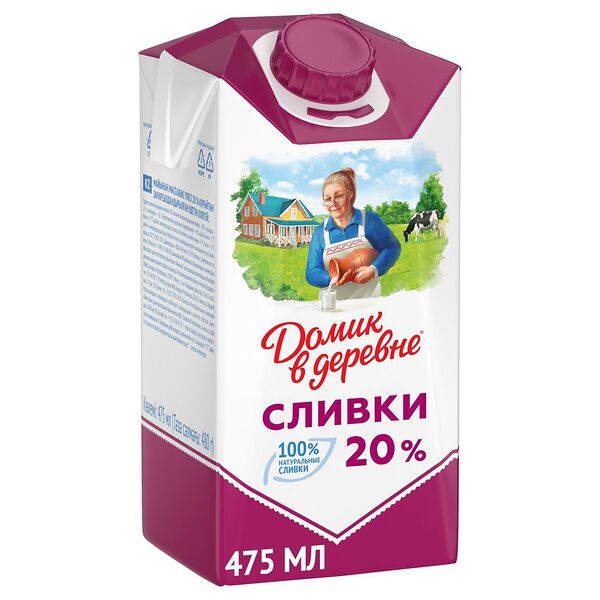 Сливки Домик в деревне 20%