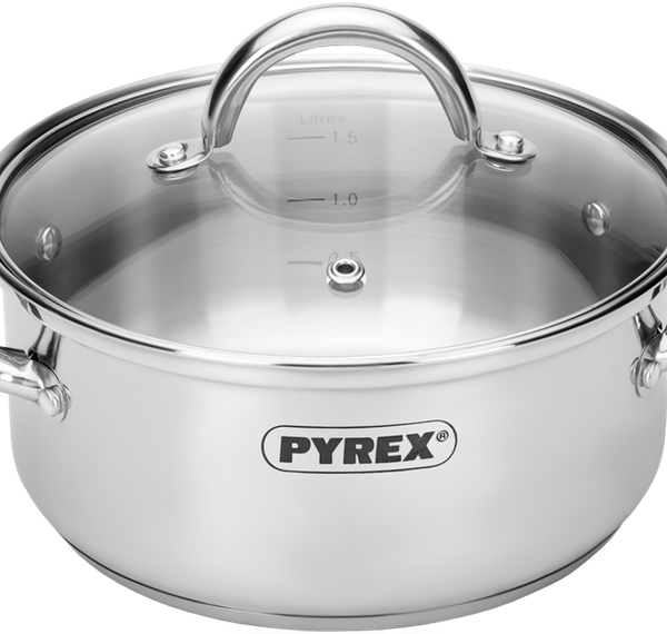 Кастрюля PYREX Master с крышкой, нержавеющая сталь, 2л