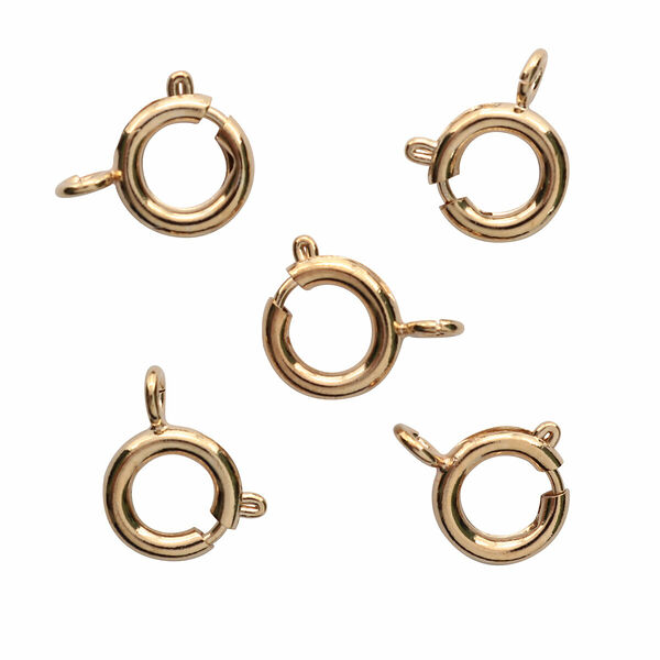 4AR240 Замок для бус кольцо 9мм, 5шт/упак, Astra&Craft(Золото)