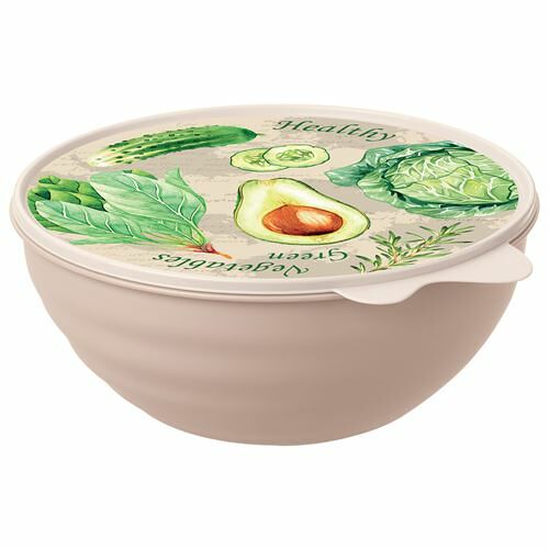 Миска с крышкой Phibo Wave 3.7 л, в ассортименте