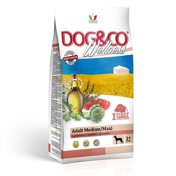Wellness Dog&Co Adult Medium/Maxi корм для собак средних и крупных пород Баранина и рис