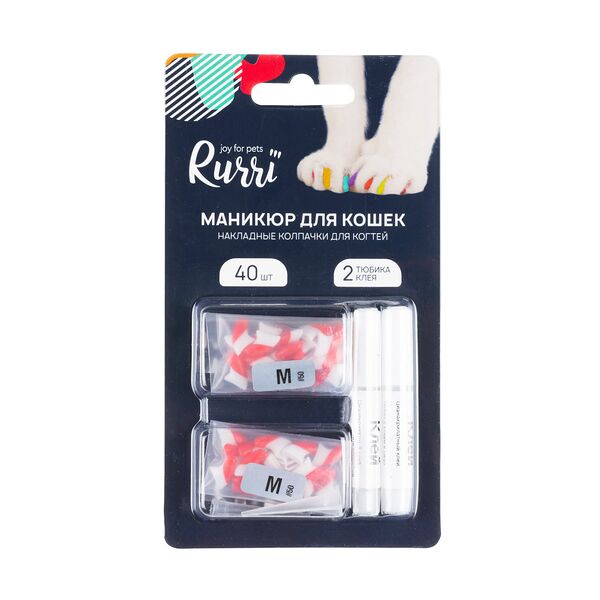 Накладные колпачки, красные/бел (двухцв) M