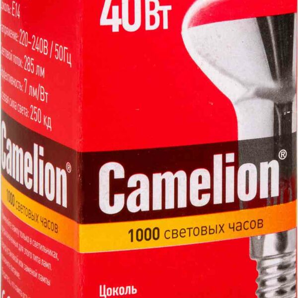 Лампа накаливания Camelion E14 зеркальная, 40 Вт