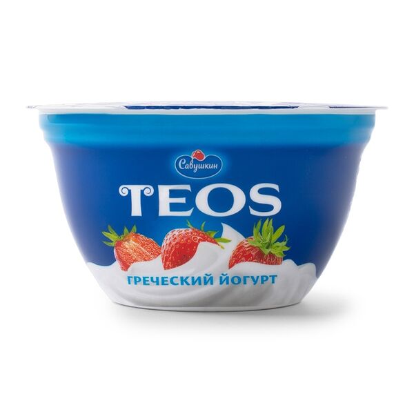 Йогурт греческий Teos Клубника 2% 140г