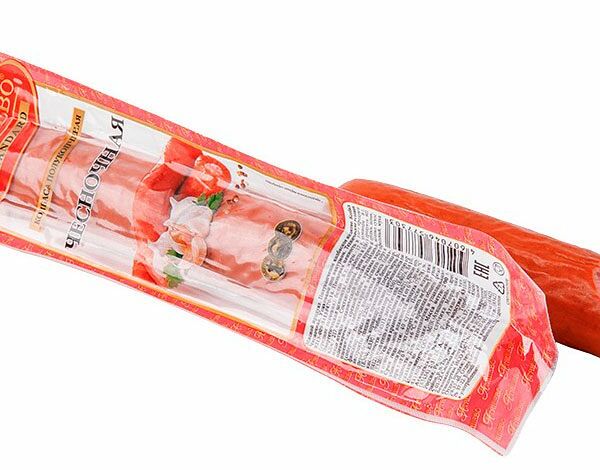 Колбаса Атяшево чесночная полукопченая