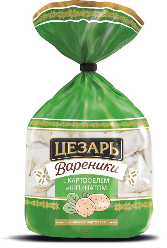 

Вареники Цезарь с картофелем и шпинатом 600 г
