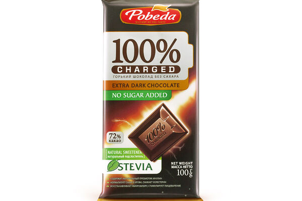 Шоколад горький Победа вкуса Чаржед 72% какао без добавления сахара 100 г