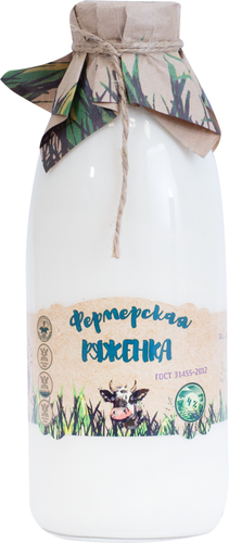 

Ряженка ФЕРМЕРСКАЯ Домашняя 4% ГОСТ, без змж 750мл