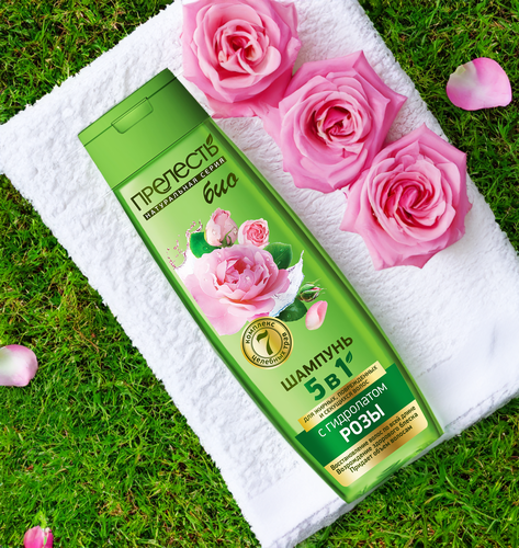 

Шампунь Прелесть Bio 5в1 с гидролатом розы 400 мл